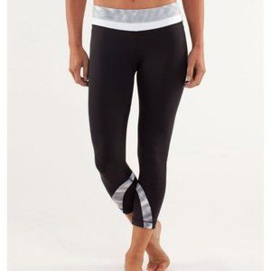 Lululemon Inspire Crop II Black Marble Leggings